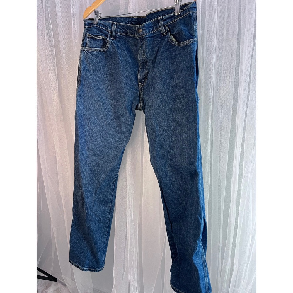 Genuine Dickies Mens Carpenter Jeans Blue Denim Utility Work‎ Pants 36x34